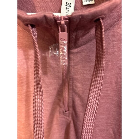 Susan Graver Sport Womens Pullover Hoodie With Drawstring Neck & Pocket Dusty Pi - Picture 3 of 5